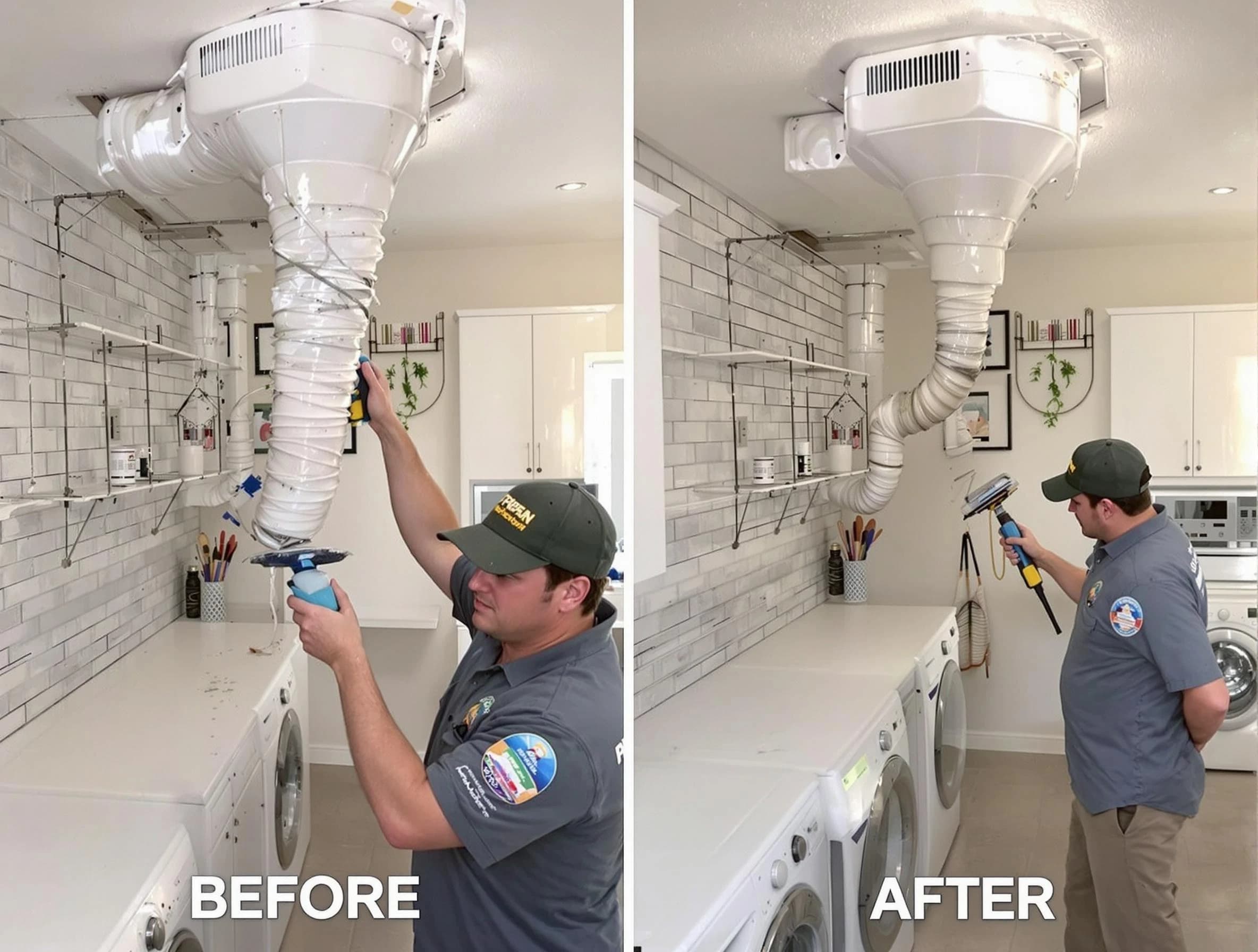 Professional dryer exhaust vent cleaning by North Valley Dryer Vent Cleaning in North Valley