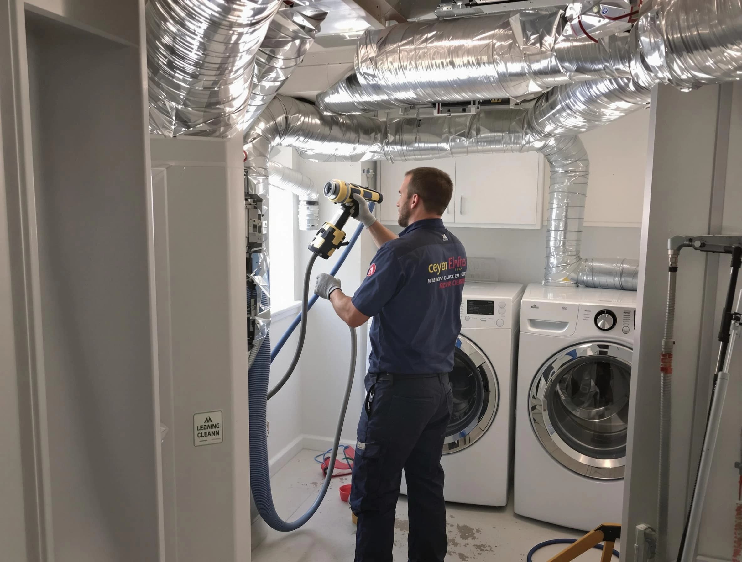 North Valley Dryer Vent Cleaning specialist using advanced equipment for thorough duct cleaning in North Valley