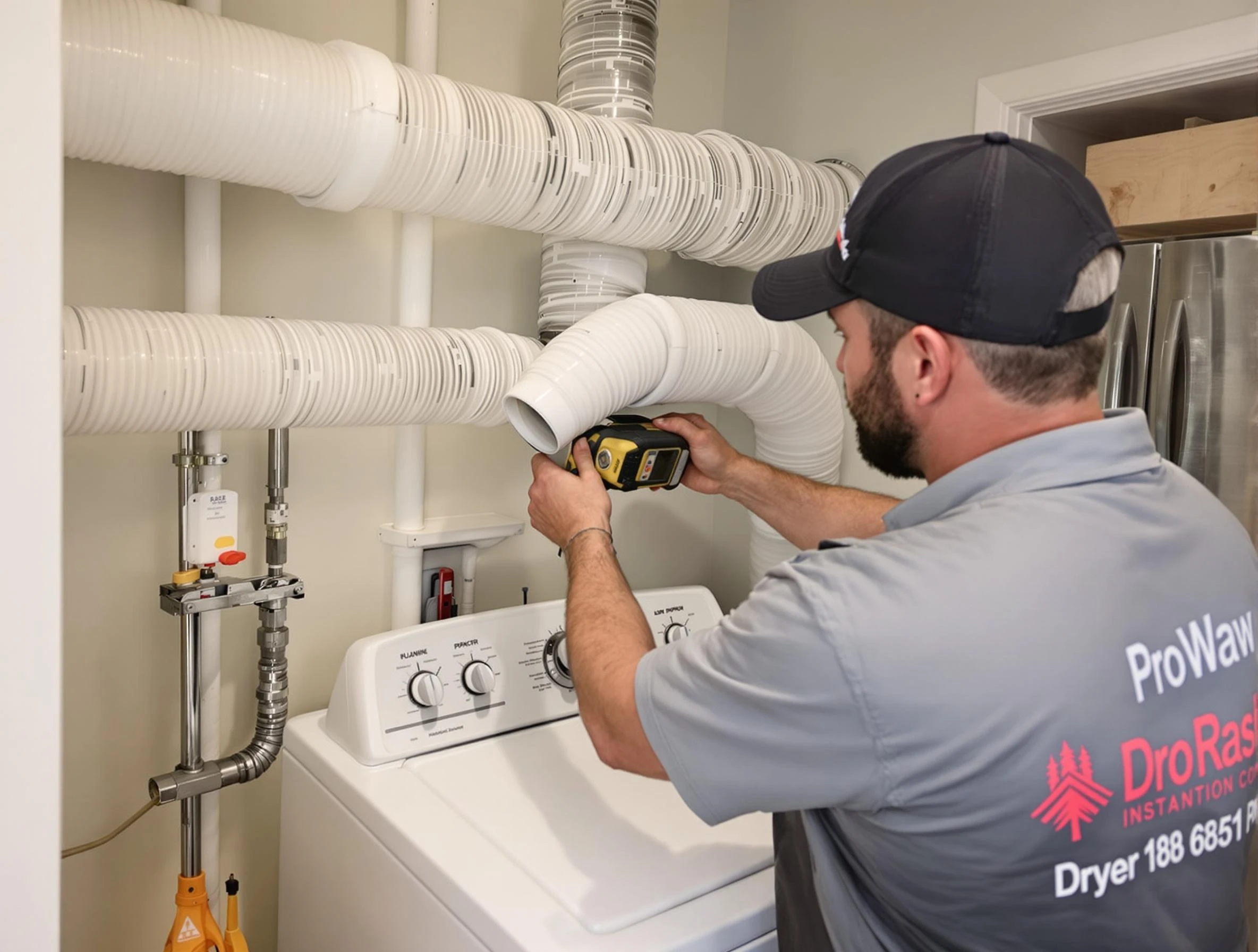 Professional dryer vent hose installation by North Valley Dryer Vent Cleaning in North Valley